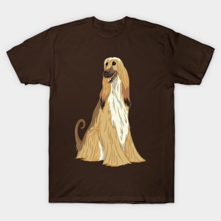 Afghan hound, cute dog handdrawn design T-Shirt